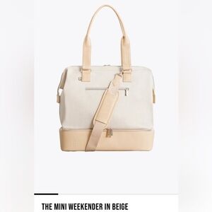 NWT BEIS Mini Weekender in Beige